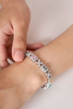 Rodyum Kaplama Özel Seri Taşlı Bileklik