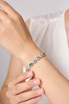 Rodyum Kaplama Özel Seri Taşlı Bileklik