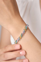 Rodyum Kaplama Özel Seri Taşlı Bileklik