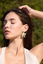 Özel Seri Tasarım Çiçek Küpe