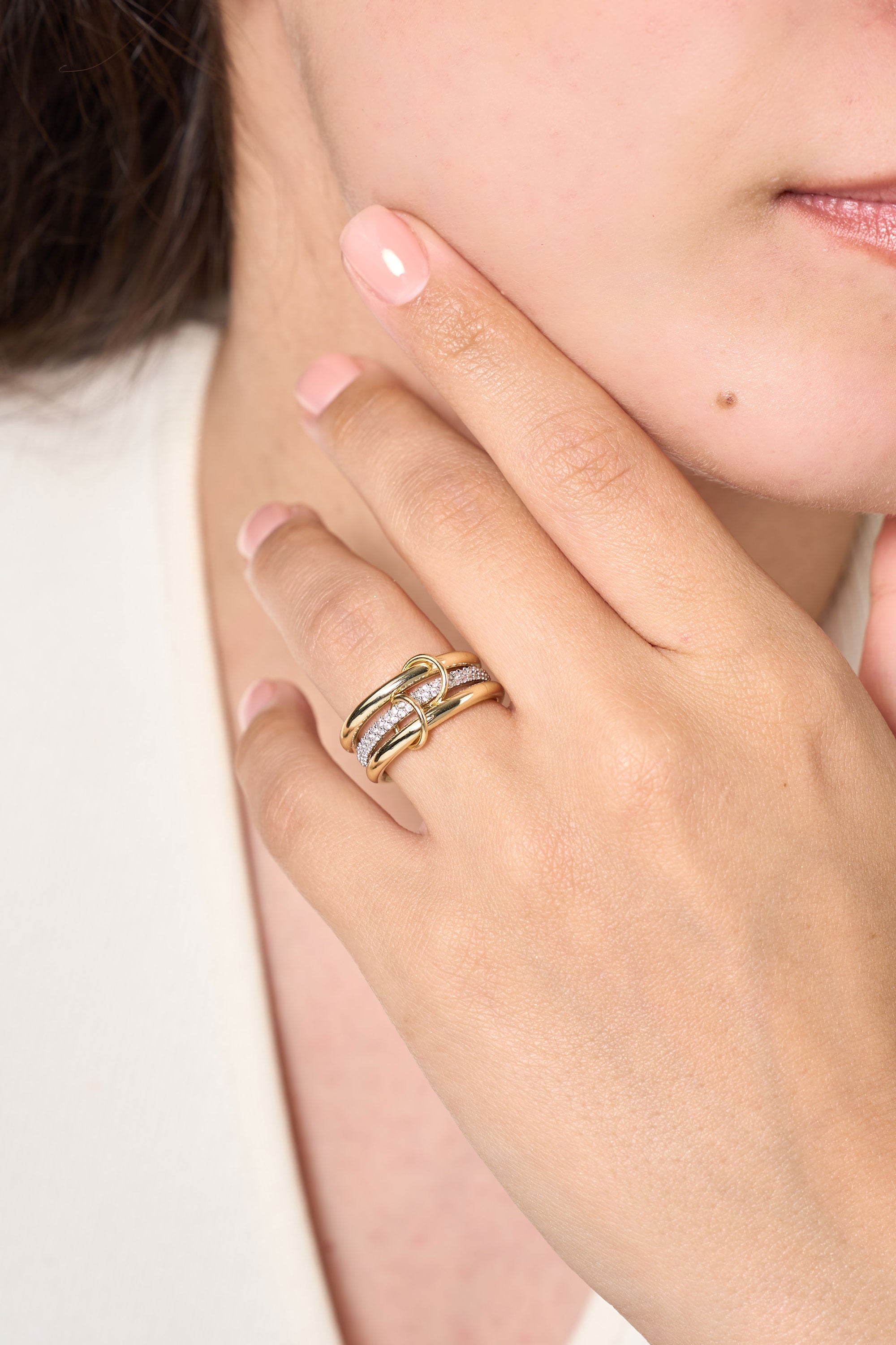 3’lü Taşlı Spinelli Yüzük