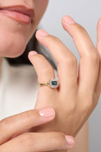 Taşlı Serçe Parmak Yüzük