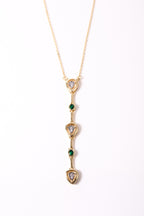 Çelik Yeşil Y Kolye