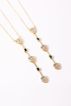 Çelik Yeşil Y Kolye