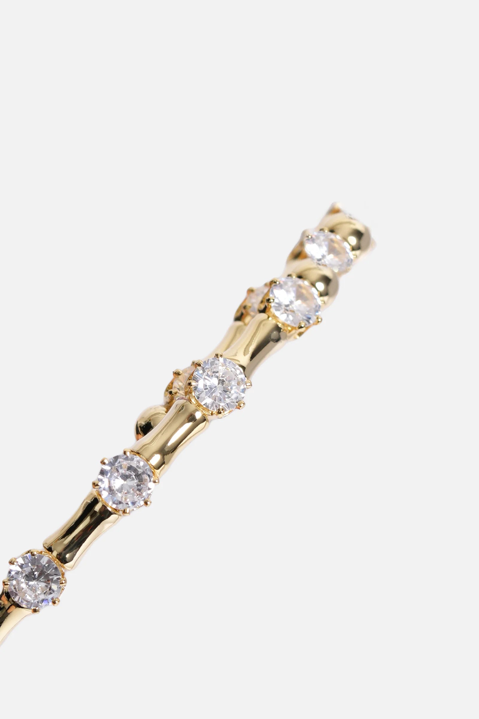 14K Altın Kaplama Parıltılı Taşlı Méa Bileklik