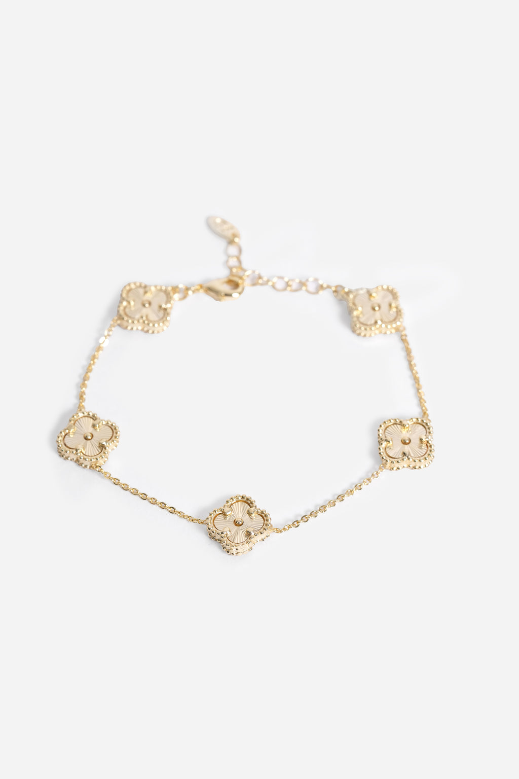 14K Altın Kaplama 5'li Mini Yonca Bileklik