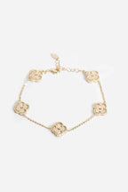 14K Altın Kaplama 5'li Mini Yonca Bileklik