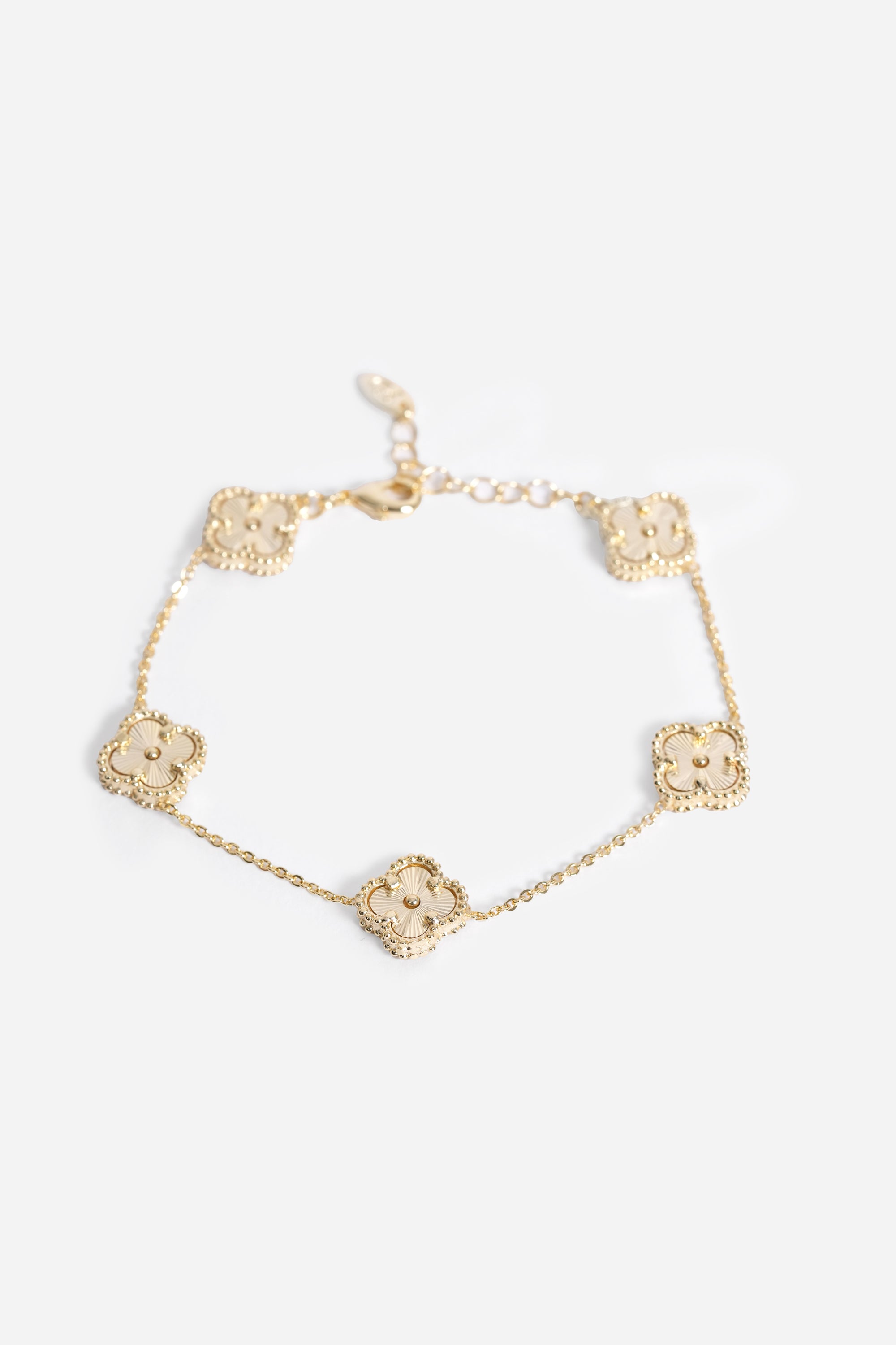 14K Altın Kaplama 5'li Mini Yonca Bileklik