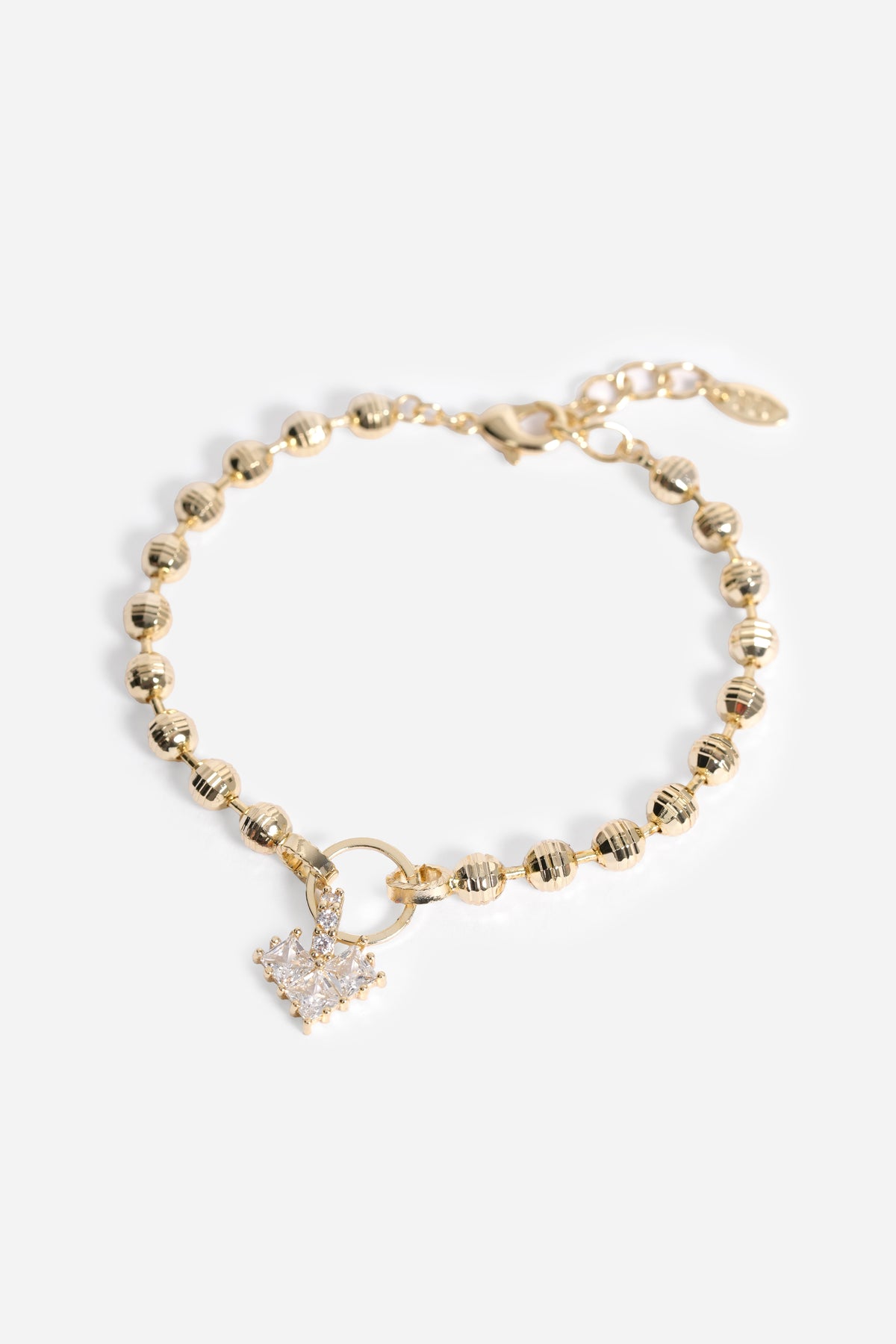 14K Altın Kaplama Glow Heart Bileklik