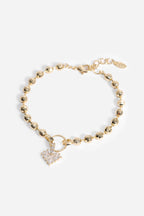 14K Altın Kaplama Glow Heart Bileklik
