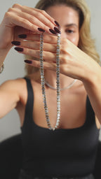 VIP Taşlı Çift Renkli Kolye