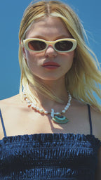 Gerçek İnci Vintage Marjin Göz Kolye