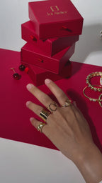 14K Altın Kaplama Charmlı Hallow Kolye