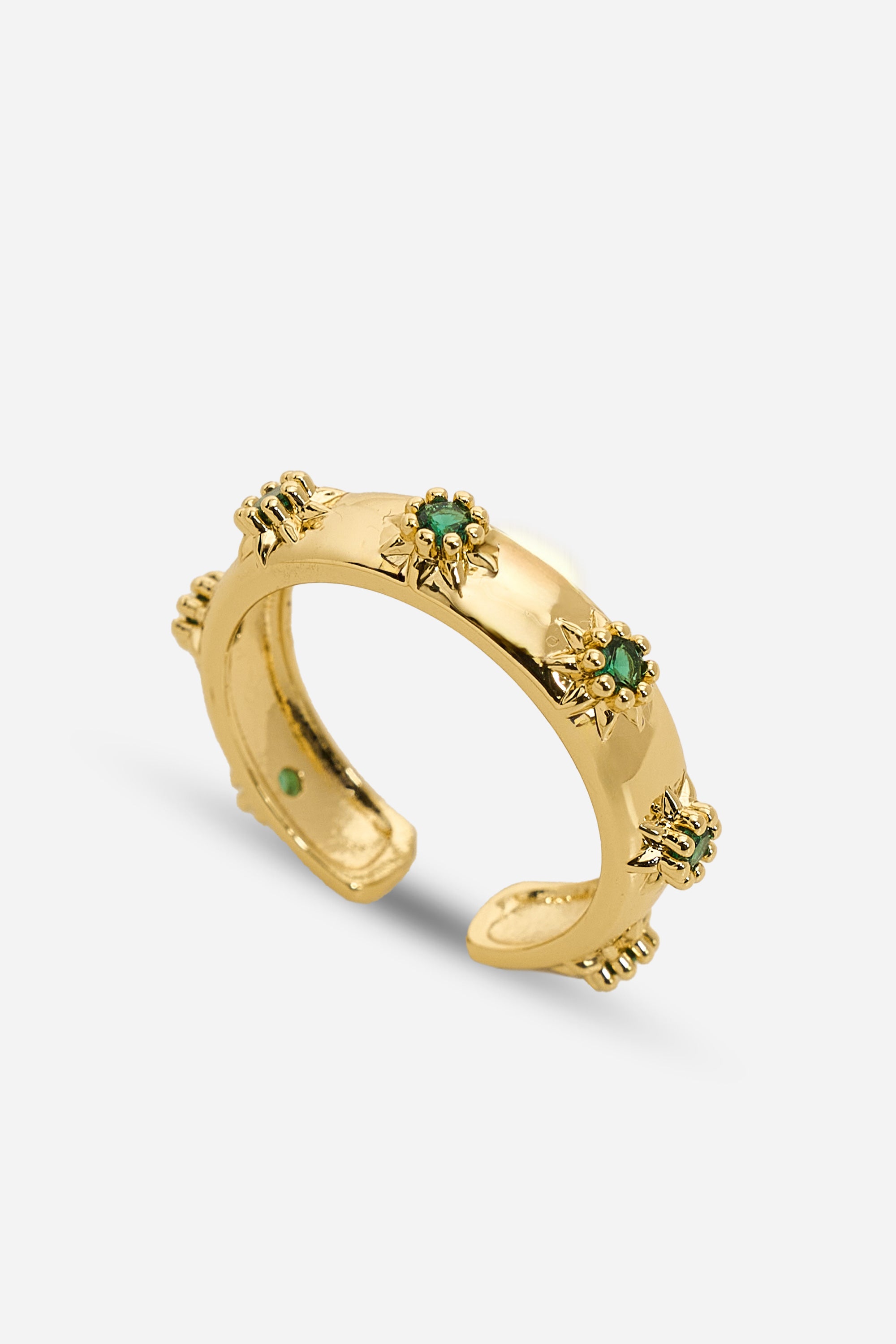 Zümrüt Taşlı Goliva Yüzük